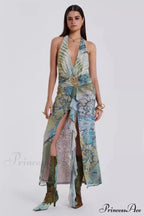 Cindy Plunge Stylish Maxi Dress