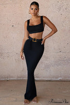 City Chic Stylish Belt Dress Set