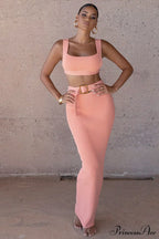 City Chic Stylish Belt Dress Set