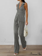 City Wanderer Rib Trendy Two Piece Pants Set