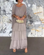 Geraldine Elegant A-line Maxi Dress for Women Light Breezy Style