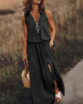 Brigitte Elegant, Bodycon Dress with Zipper and Slit for Women