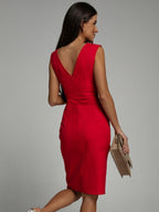 Carla Elegant V-neck Dress for Women Refined Casual Wear