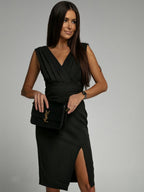 Carla Elegant V-neck Dress for Women Refined Casual Wear