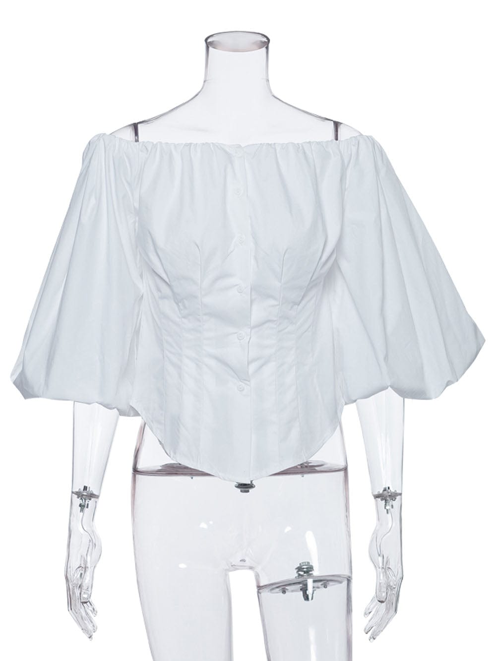 Clara Off Shoulder Lantern Sleeve Top