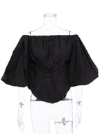 Clara Off Shoulder Lantern Sleeve Top