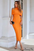 Clara Off Stylish Shoulder Bandage Dress