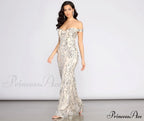 Clara Sequin Stylish Off Shoulder Dress