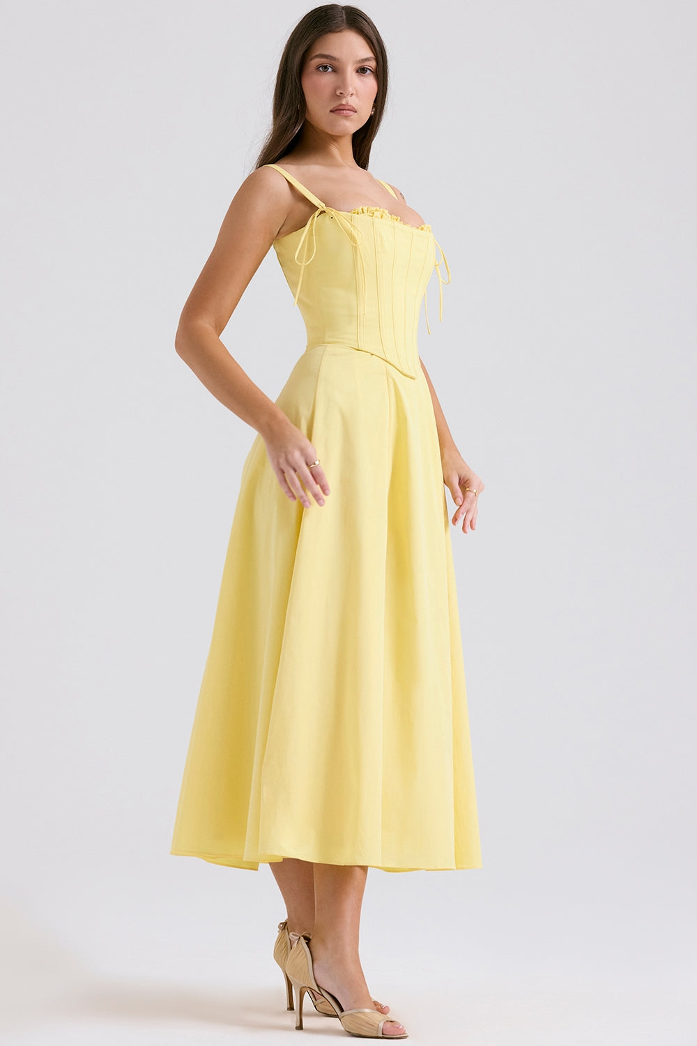 Allegra Timeless Midi Dress with Corset Everyday Luxe Edit