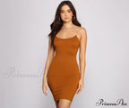 Classic Chic Scoop Charming Neck Knit Mini Dress