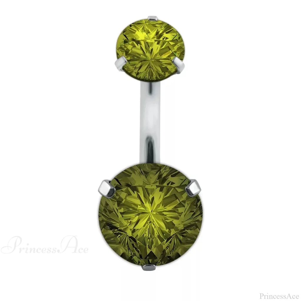 Clear Circular Medieval Surgical Belly Ring