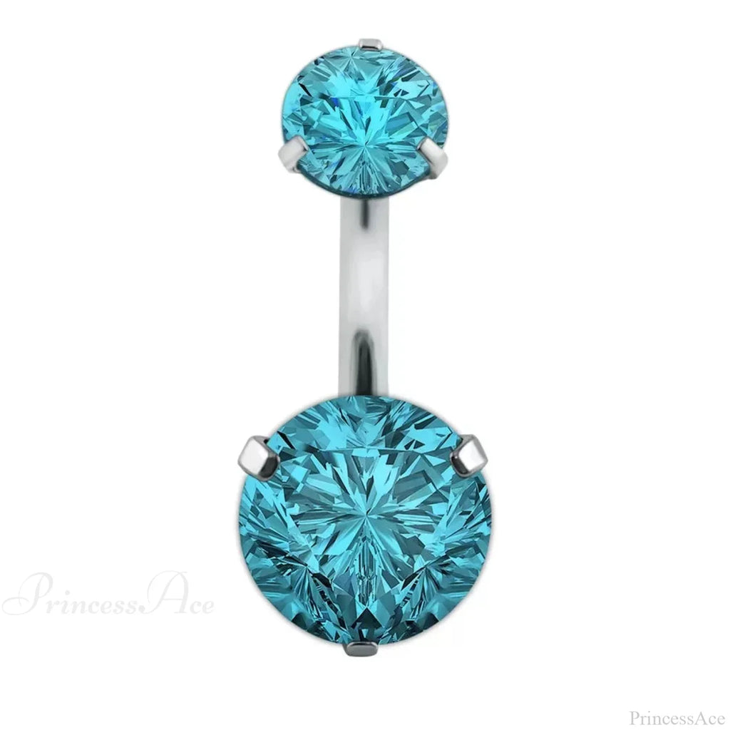 Clear Circular Medieval Surgical Belly Ring