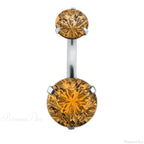 Clear Circular Medieval Surgical Belly Ring