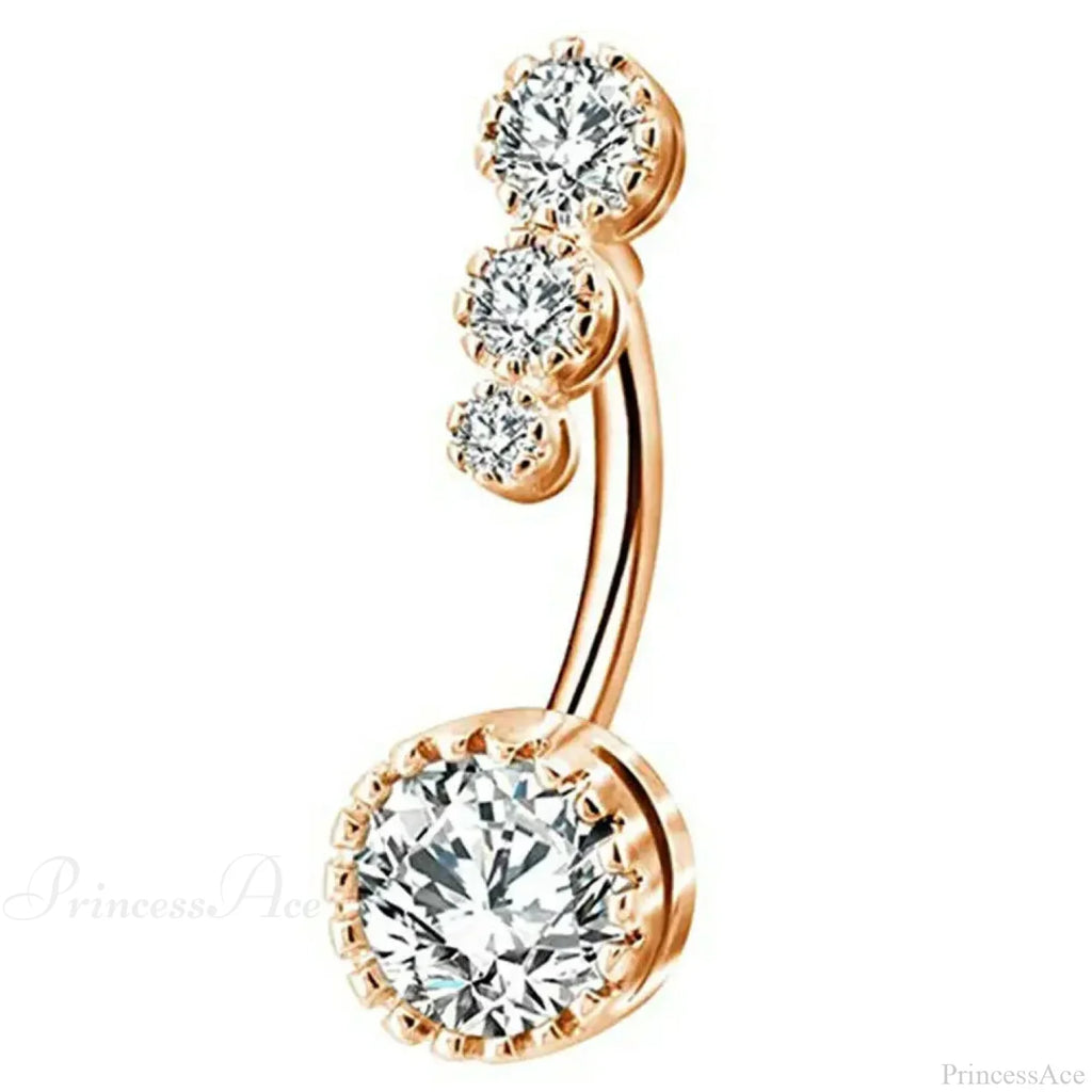 Clear Circular Medieval Surgical Belly Ring