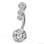 Clear Circular Medieval Surgical Belly Ring