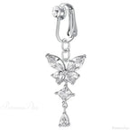 Clip-On Butterfly False Gothic Abdomen Ring