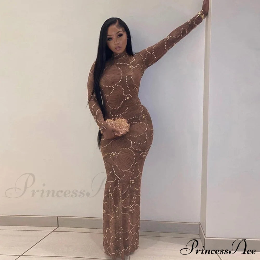 Club Bodycon See Through Long Dress