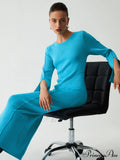 Coastal Allure Long Trendy Sleeve Long Sweater Dress