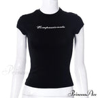 Compassionate Short-Sleeve Stylish Black Tee