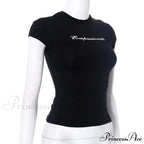 Compassionate Short-Sleeve Stylish Black Tee