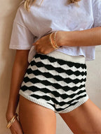 Contrast Color Knit Lounge Short