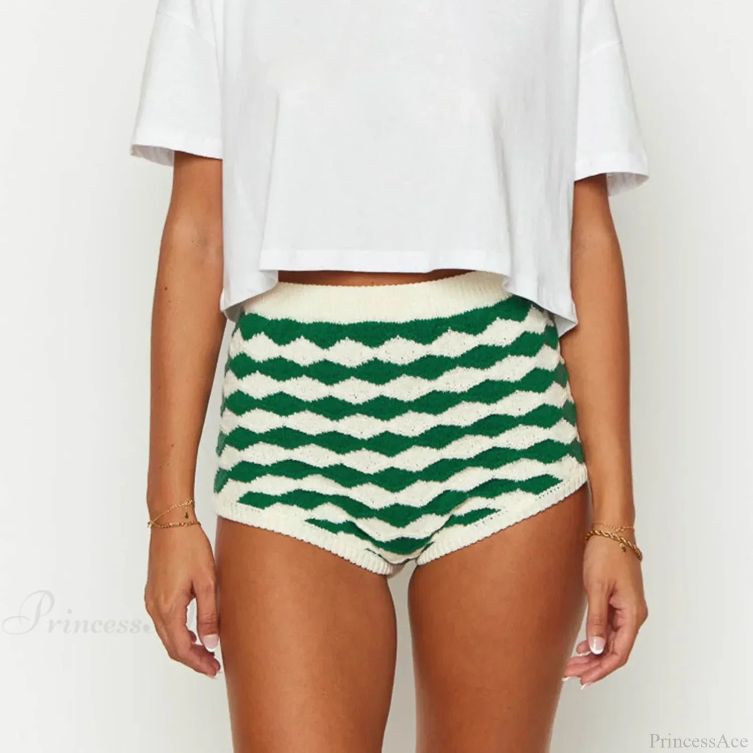 Contrast Color Knit Lounge Short