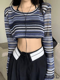 Contrast Stitch Ribbed Trendy Cropped Tank Top