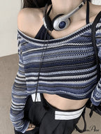 Contrast Stitch Ribbed Trendy Cropped Tank Top