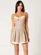 Contrast Striped Bodycon Mini Dress