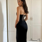 Corset Bandage Sexy Two Piece Maxi Dress