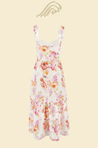 Yvonne Timeless Flared Midi Dress with Print Statement Occasion Edit
