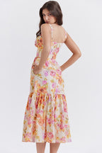 Guadalupe Premium Flared Midi Dress with Print Chic Silhouette Collection
