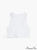 Cotton Blends Graceful Cropped Tank Top