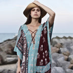 Cotton Floral Print Smock Frock Boho Cover up