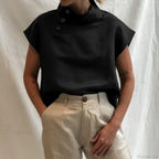 Cotton Loose White Blouse Summer Blouse