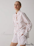 Cotton Sweetheart Striped Trendy Soft Short Set
