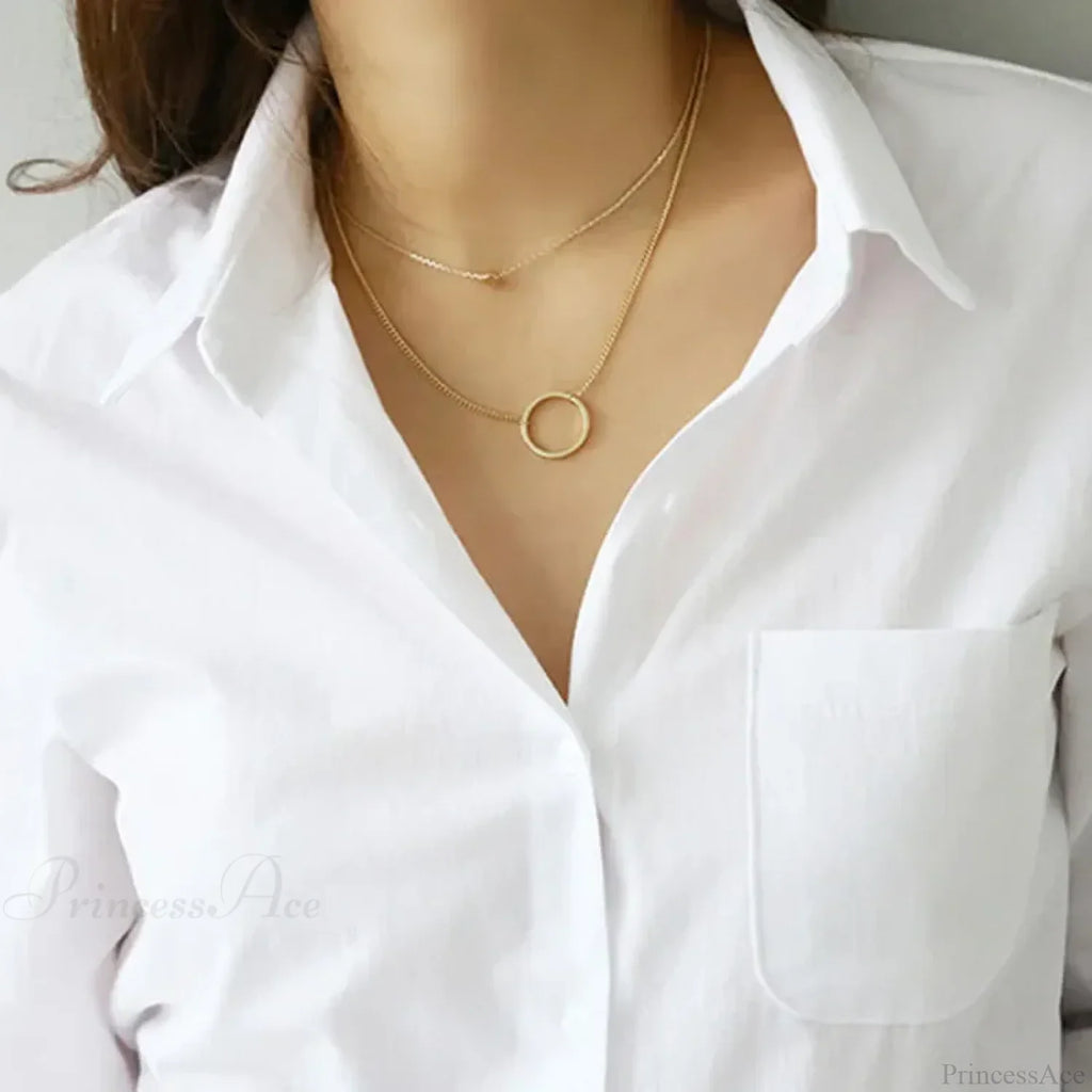 Cotton White Long Sleeve Casual Ladies Blouse