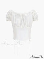 Cowgirl Aesthetics Drawstring Trendy Corset Crop Top