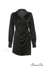 Cowl Neck Ruched Dress