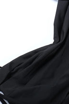 Cowl Neck Tie-straps Dress with Slit