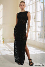 Crochet Hollow Stylish Knitted Dress