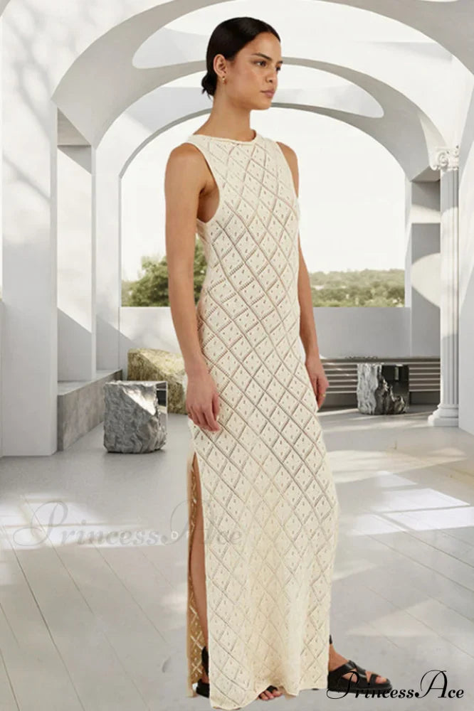Crochet Hollow Stylish Knitted Dress