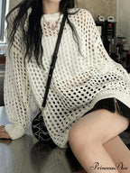 Crochet Long Sleeve Trendy Maxi Cover Up