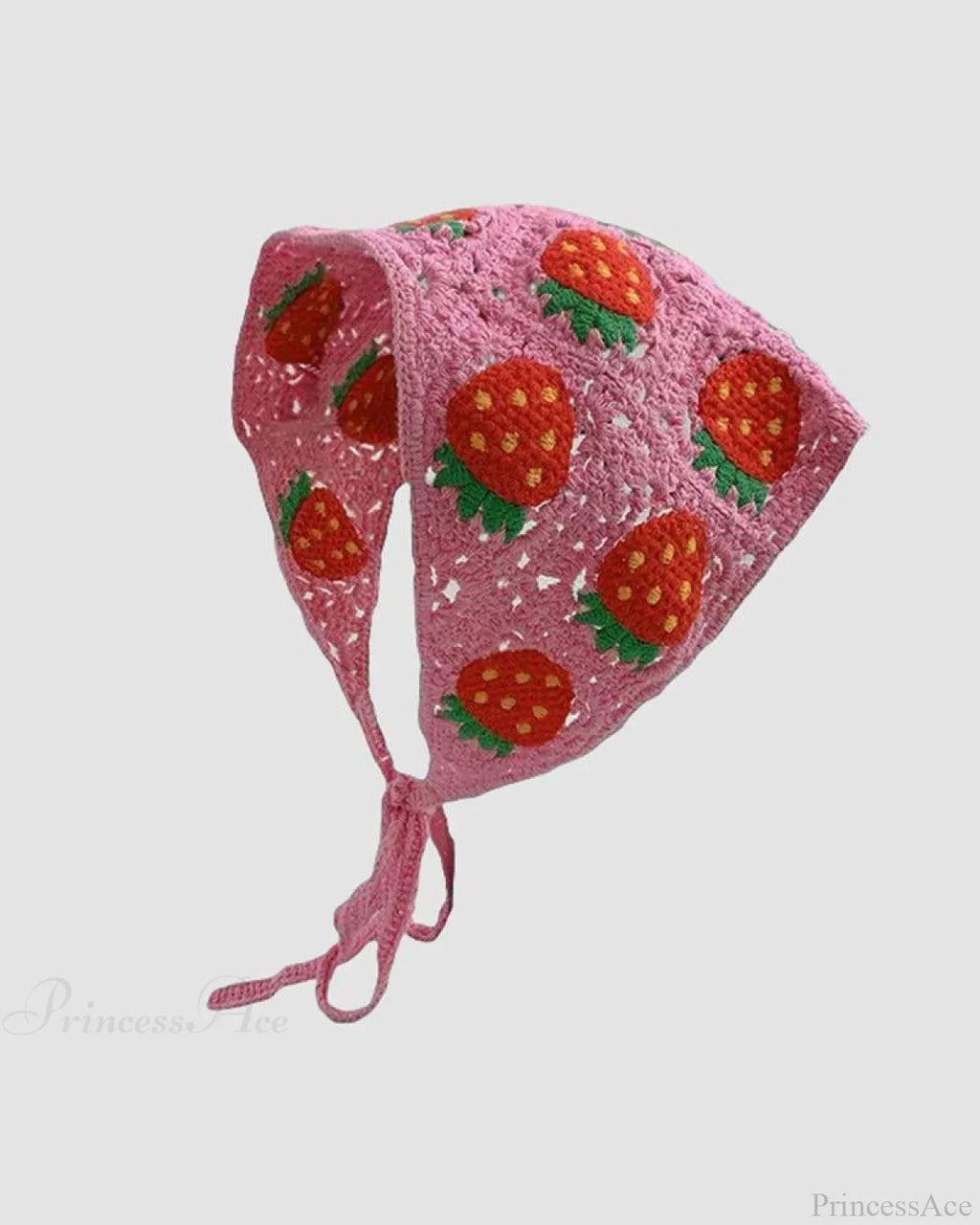 Crochet - Warm-Season Headscarf Plantation (Strawberry)