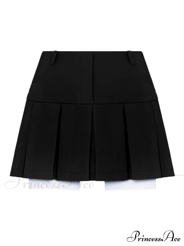 Cropped Blazer And Charming Pleated Mini Skirt Set