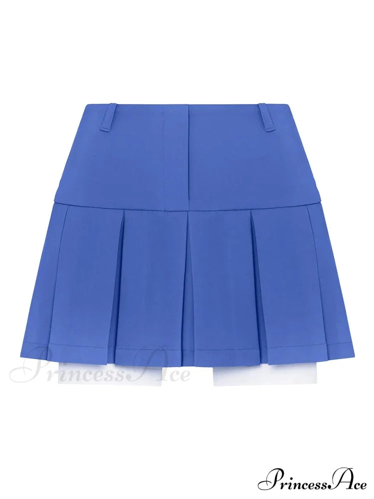 Cropped Blazer And Charming Pleated Mini Skirt Set