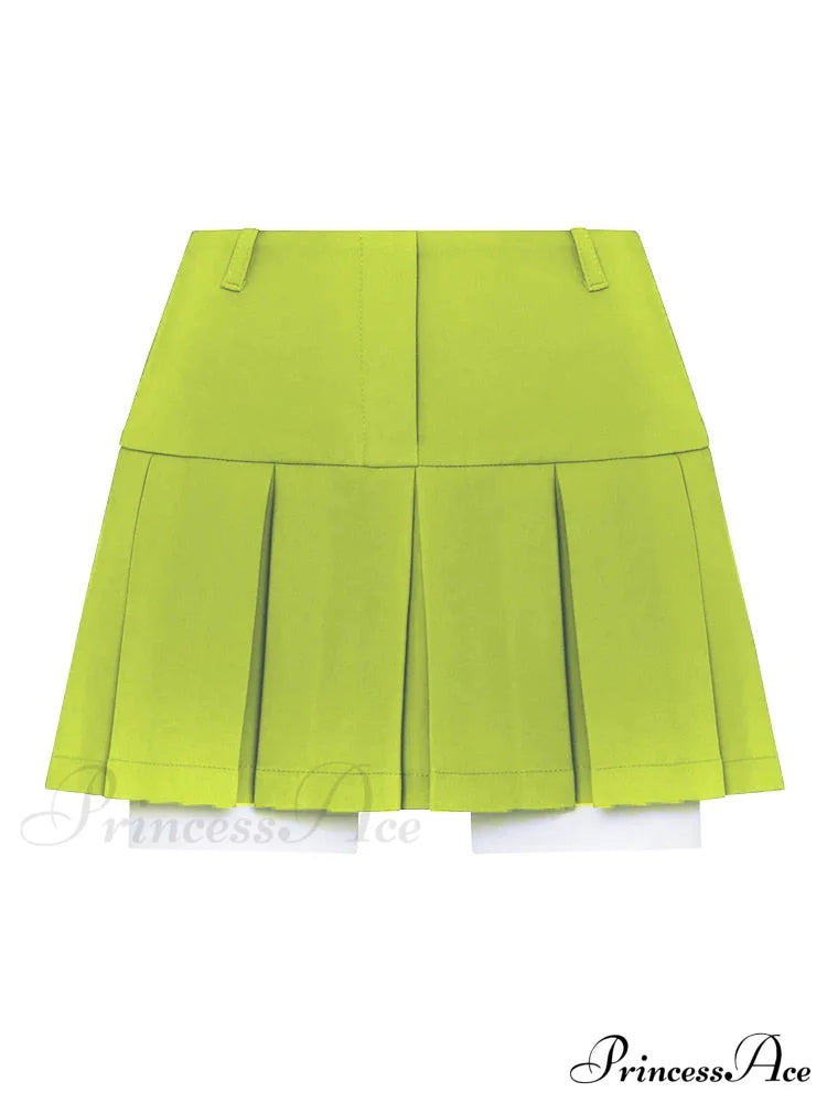 Cropped Blazer And Charming Pleated Mini Skirt Set