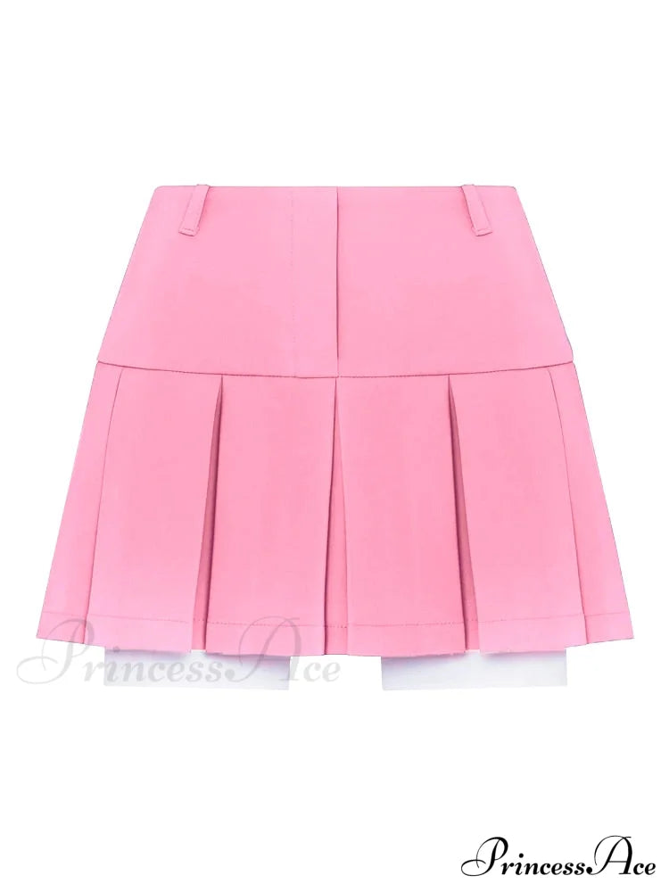 Cropped Blazer And Charming Pleated Mini Skirt Set
