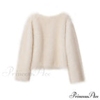 Cropped Faux Stylish Fur Coat