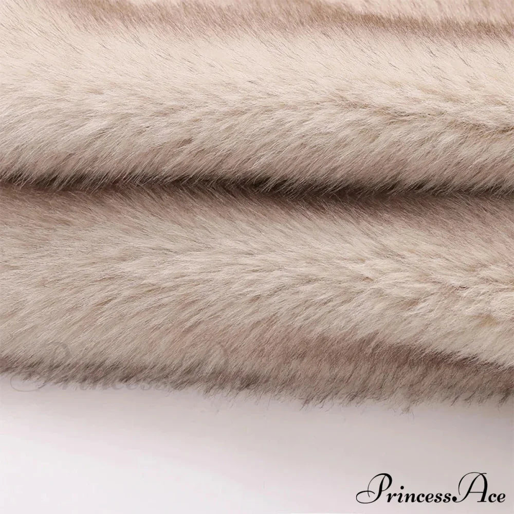 Cropped Faux Stylish Fur Coat